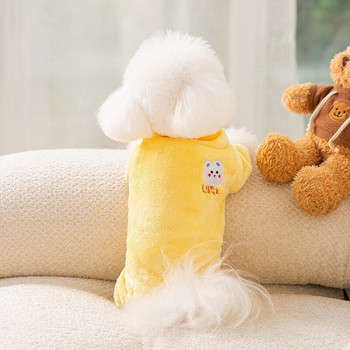 Поларени топли дрехи за домашни кучета Зимен мек гащеризон за кучета Удобен кучешки пуловер за малко куче Облекло за френски булдог Ropa Perro