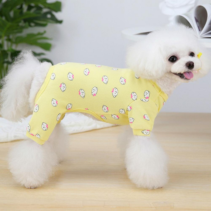 kutsikate kodu jaoks Pehme neljajalgse koera kombinesoon ümmarguse kaelaga kostüüm kutsikate rõivaste kostüüm