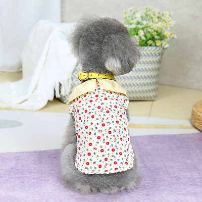 Small Dog Apparel Puppy πουλόβερ για μεσαίους σκύλους Αγόρια Χαριτωμένα κατοικίδια πουλόβερ λουλουδιών για σκύλους Μεσαία αρσενικά πουκάμισα για μικρά σκυλιά βαμβακερά
