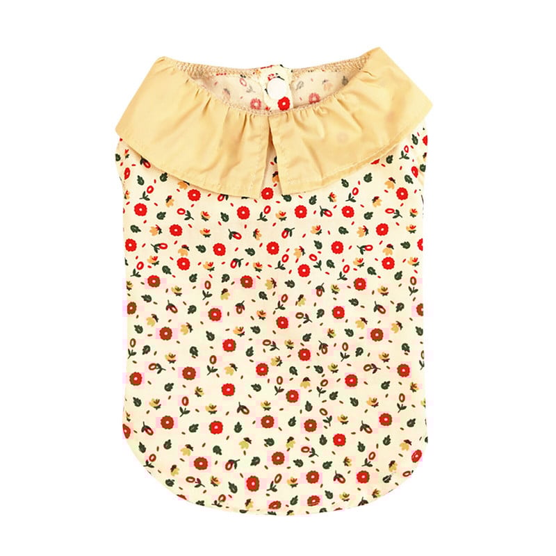 Îmbrăcăminte pentru câini de talie mică Pulovere pentru cățeluși pentru câini de talie medie Băieți drăguți pentru animale de companie Pulovere cu flori pentru câini de sex mijlociu, masculi, cămăși pentru câini de talie mică, bumbac