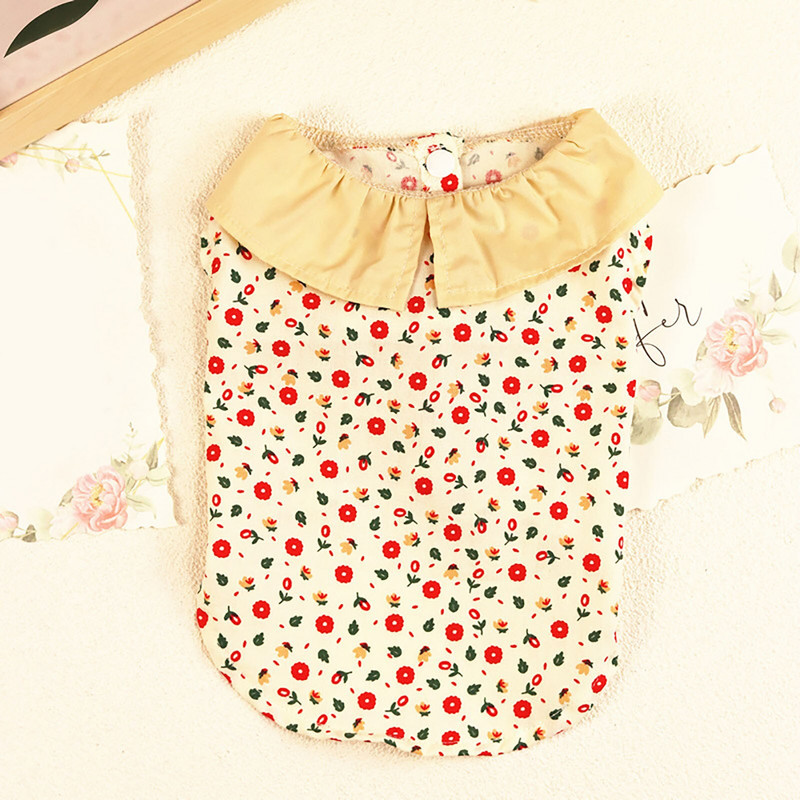 Îmbrăcăminte pentru câini de talie mică Pulovere pentru cățeluși pentru câini de talie medie Băieți drăguți pentru animale de companie Pulovere cu flori pentru câini de sex mijlociu, masculi, cămăși pentru câini de talie mică, bumbac