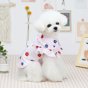 Νέο μικρό κατοικίδιο σκυλί για άνοιξη καλοκαιρινό πουκάμισο γιλέκο με μοτίβο μανιταριών από S έως XXL Φτηνό παλτό κοστουμιών για κουτάβια