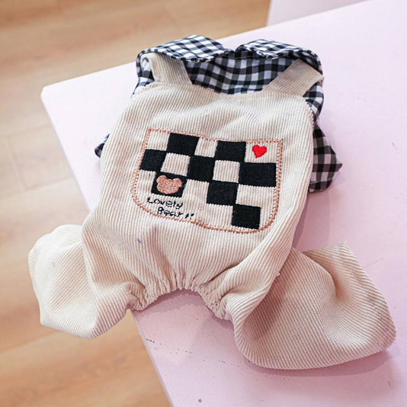 Salopete durabile pentru pisici Grilă din poliester Îmbrăcăminte confortabilă pentru cățeluș Accesorii confortabile pentru animale de companie Îmbrăcăminte pentru cățeluș pentru pisică