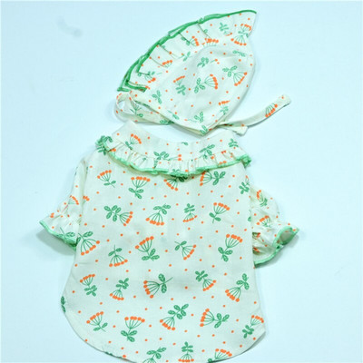 Suvine mütsiga kassi koerasärk kutsika väike koera kostüümid Yorkshire`i pommeri bichon puudli šnautser riided õues lemmikloomade riided