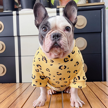 Комбинезон за домашни кучета Чист памук Едностранно поларено облицовано облекло за кученца Защита на корема Гащеризон за малки дебели кучета Френски булдог Мопс