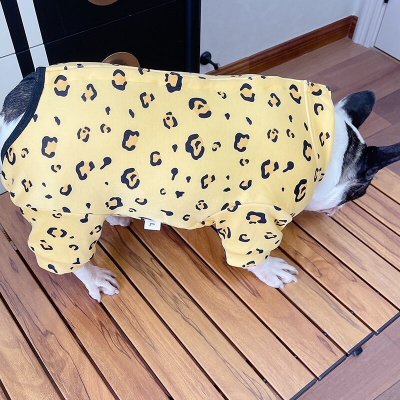 Overal pre domáce zvieratá, čistá bavlna, jednostranne fleecové podšívkované oblečenie pre šteniatka, chráni brušné overaly pre malé tučné psy, francúzsky buldoček, mops