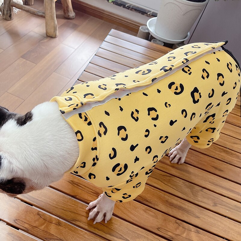 Overal pre domáce zvieratá, čistá bavlna, jednostranne fleecové podšívkované oblečenie pre šteniatka, chráni brušné overaly pre malé tučné psy, francúzsky buldoček, mops