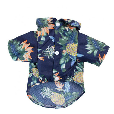 Καλοκαιρινό πουκάμισο για σκύλους Μπλουζάκια παραλίας Σκύλος Χαριτωμένος Χαβάης Περιστασιακός Ρούχα κατοικίδιων για γάτες Λουλουδάτο μπλουζάκι για μικρά σκυλιά