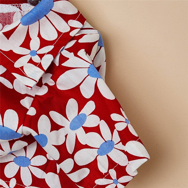 Havajské tričko pre psov, priedušné bavlnené letné oblečenie pre malých psov s chryzantémovým vzorom, chladné tričko pre šteniatka, vesta na dovolenku