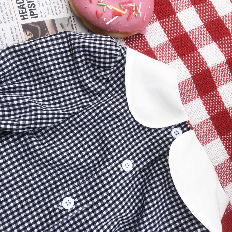 Moodne ruuduline särk lemmikloomakoertele Uued riided koertele Kasside suveriided Akita Schauzeri särk Kutsika riided Lemmiklooma riided