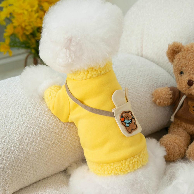 Stiilsed koerariided Pestav kutsikakostüüm Tuulekindel lemmiklooma kutsika kahe jalaga plüüsist riietus