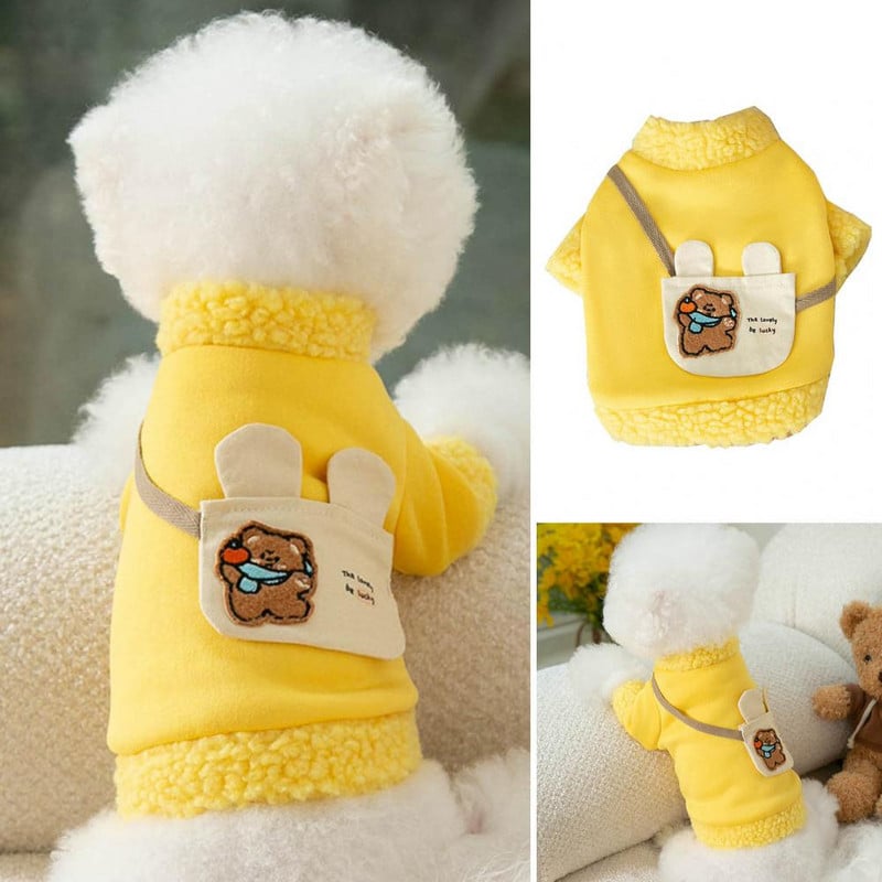 Stiilsed koerariided Pestav kutsikakostüüm Tuulekindel lemmiklooma kutsika kahe jalaga plüüsist riietus
