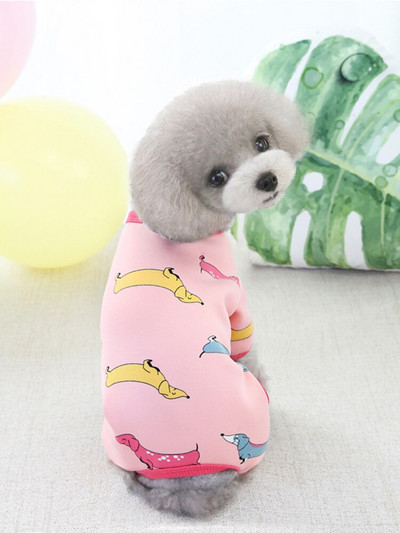 Minkštos medvilnės šunų kačių pižamos mažiems šunims Čihuahua Jorkšyro rūbai Žieminiai šilti naminių šunų drabužiai šuniuko katės kombinezonas pižama