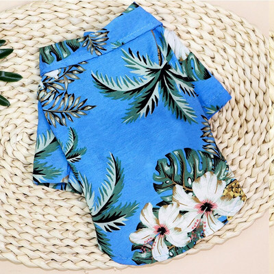 Haine pentru animale de companie Haine pentru câini în stil plajă Transpirație moale respirabilă de vară Secțiune subțire Cămașă pentru câini de talie mică și medie