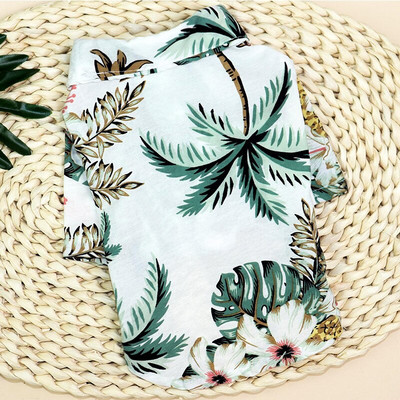 Haine pentru animale de companie Haine pentru câini în stil plajă Transpirație moale respirabilă de vară Secțiune subțire Cămașă pentru câini de talie mică și medie