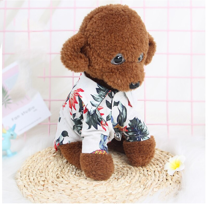 Haine pentru animale de companie Haine pentru câini în stil plajă Transpirație moale respirabilă de vară Secțiune subțire Cămașă pentru câini de talie mică și medie