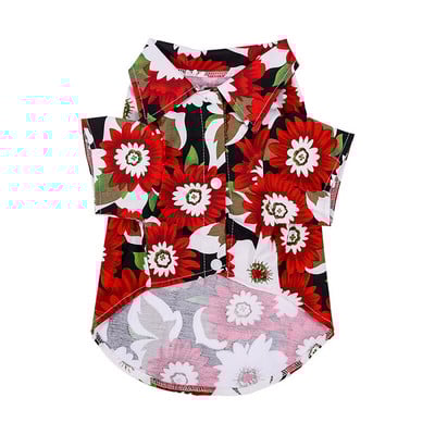 Letné oblečenie s potlačou pre domáce zvieratá pre psov, kvetinové havajské plážové tričká, bundy pre psov, kabát pre šteniatka, havajské tričko, kostým pre mačky, domáce zvieratá.