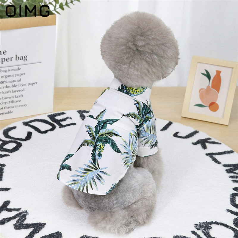 OIMG Hawaii stiilis koerariided Prantsuse buldog Bichon rannapuhkuse kutsikasärgid Suvised õhukesed koerarõivad Nägus lemmikloomade rõivas