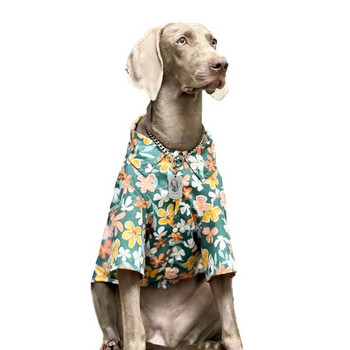 Ρούχα για κατοικίδια Καλοκαιρινό Μεγάλο Μεγάλο Παλτό Πουκάμισου Σκύλου Poodle Bichon Schnauzer Corgi Samoyed Husky Golden Retriever Ρούχα Λαμπραντόρ