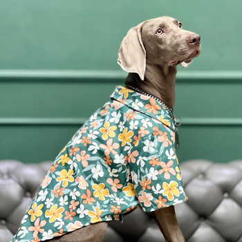 Ρούχα για κατοικίδια Καλοκαιρινό Μεγάλο Μεγάλο Παλτό Πουκάμισου Σκύλου Poodle Bichon Schnauzer Corgi Samoyed Husky Golden Retriever Ρούχα Λαμπραντόρ