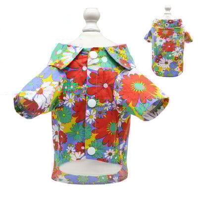 Módne letné oblečenie pre psov, šteniatka a mačky, tričko, havajské plážové oblečenie, ležérne oblečenie pre domáce zvieratá, tričká pre malé a stredné psy, mačky, mops, veľkosť S-XL