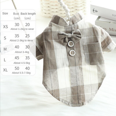 Koerariided Suvised õhukesed kassile kikilips Hiina aluskrae särk Kleit Hulgimüük Väikesed koerad Lemmikloomad Koerad Riided Kutsika riided