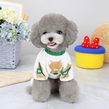 Πιτζάμες για σκύλους εκτύπωσης κινουμένων σχεδίων Ζεστή φόρμα για κατοικίδια για μικρά σκυλιά Pomeranian Yorkshire Winter Puppy Ρούχα Pijama perro