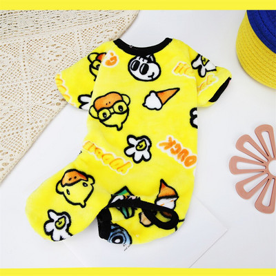 Cartoon Print Koerte pidžaama Soe fliisist lemmikloomade kostüüm väikestele koertele Pomeranian Yorkshire`i talve kutsikariided Pijama perro