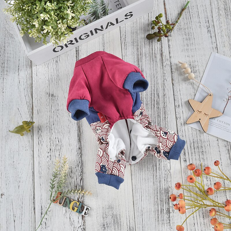 Uusaasta koerariided Tang-ülikond Talvine lemmikloomariided Jumpsuit Yorkie Pomeranian puudli bichon šnautseri koerte kostüümid