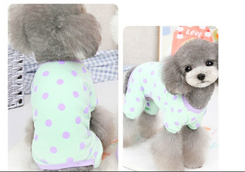Куче Котка Гащеризон Пижама Дизайн на точки Пижама за кученце за домашни любимци Анцуг