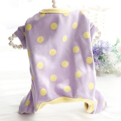 Salopetă pentru câine, pisică, pijamale cu buline, pijame pentru cățeluș, trening