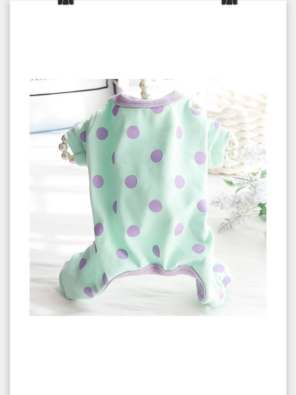 Salopetă pentru câine, pisică, pijamale cu buline, pijame pentru cățeluș, trening