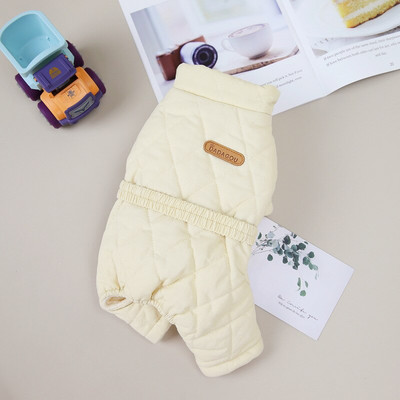 Storas šiltas šuniuko kombinezonas Žieminiai šunų drabužiai mažiems šunims Šuniuko striukė Prancūzų buldogo kombinezonas Chihuahua Bichon naminių gyvūnėlių kostiumas