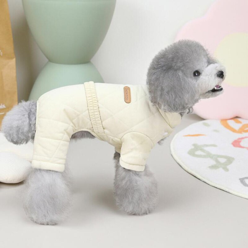 Storas šiltas šuniuko kombinezonas Žieminiai šunų drabužiai mažiems šunims Šuniuko striukė Prancūzų buldogo kombinezonas Chihuahua Bichon naminių gyvūnėlių kostiumas