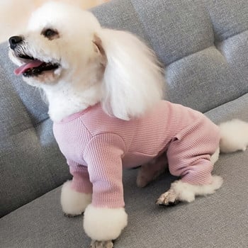 Μπλε ροζ Ρούχα κατοικίδιων για γάτες Μαλακές πιτζάμες για σκύλους πουλόβερ μπλούζα μπλούζα για μικρά σκυλιά Ρούχα αθλητικής φόρμας Chihuahua Yorkie