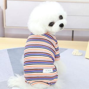 Oblečenie pre psov s dúhovými pásikmi, overal pre psov, pyžamo pre malých psov, čivavu, šteniatka, mikiny s kapucňou, tričká s krátkym rukávom, domáce zvieratá, overaly, pyžamo