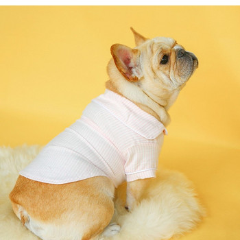 Στολή για κατοικίδια Kirkie Ρούχα για σκύλους την άνοιξη και το καλοκαίρι Φορέστε λεπτά ριγέ πουκάμισα για σκύλους γάτας Ρούχα για κατοικίδια