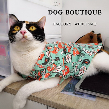 Μπλουζάκι για σκύλους Καλοκαιρινό πουκάμισο κατοικίδιων για σκύλους Χαβάης πουκάμισο για σκύλους Λεπτό αεριζόμενο πουκάμισο για σκύλους που διαχέει τη θερμότητα Μικρές και μεσαίες γάτες και σκύλοι