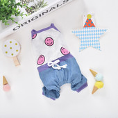 Letný overal pre psov, oblečenie pre šteniatka, yorkshirského pomeranca, shih-tzu, maltézskeho psa, pudla, bišóna, bradáča, francúzskeho buldočka