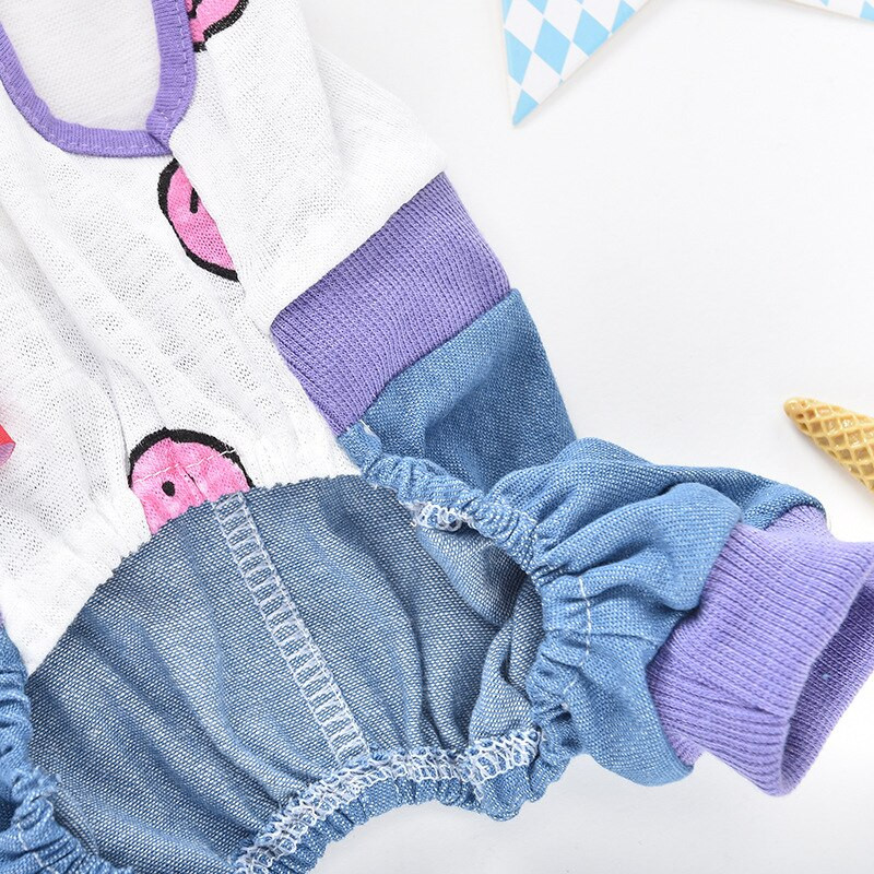 Letný overal pre psov, oblečenie pre šteniatka, yorkshirského pomeranca, shih-tzu, maltézskeho psa, pudla, bišóna, bradáča, francúzskeho buldočka