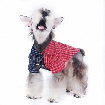 Νέα μόδα πουκάμισο για σκύλους κατοικίδιων ζώων που ταιριάζουν στο χρώμα Ρούχα για μικρά μεσαία κουτάβια σκυλιά Ρούχα για εξωτερικούς χώρους Στολές γαλλικού μπουλντόγκ EMC07