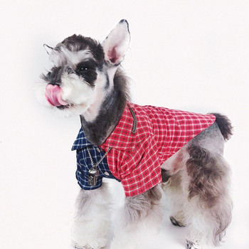 Νέα μόδα πουκάμισο για σκύλους κατοικίδιων ζώων που ταιριάζουν στο χρώμα Ρούχα για μικρά μεσαία κουτάβια σκυλιά Ρούχα για εξωτερικούς χώρους Στολές γαλλικού μπουλντόγκ EMC07