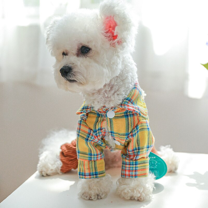 2022, toamnă iarnă, haine noi pentru animale de companie, haine pentru câini, pisici, calde, mingi, cu curele în carouri, pantaloni, ocazional, haine mici, medii, pentru câini