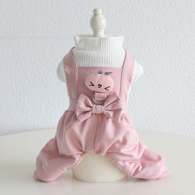 Ružové ramienka, oblečenie pre psov, retro flísové, hrubé, pre malých psov, oblečenie pre šteniatka, zimné, teplé, kórejské, módne, pre páry, kawaii, domáce zvieratá