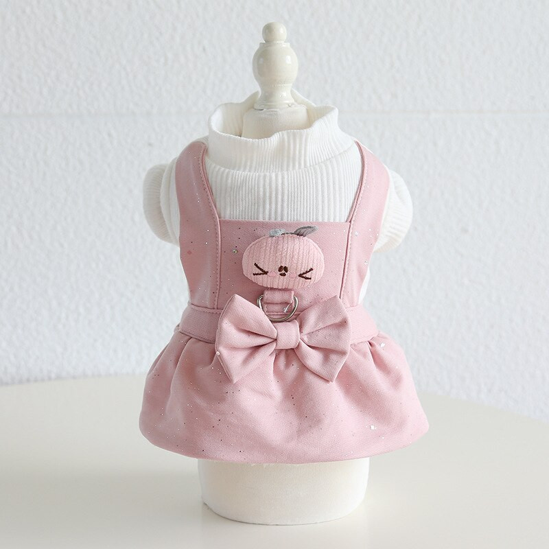 Ružové ramienka, oblečenie pre psov, retro flísové, hrubé, pre malých psov, oblečenie pre šteniatka, zimné, teplé, kórejské, módne, pre páry, kawaii, domáce zvieratá