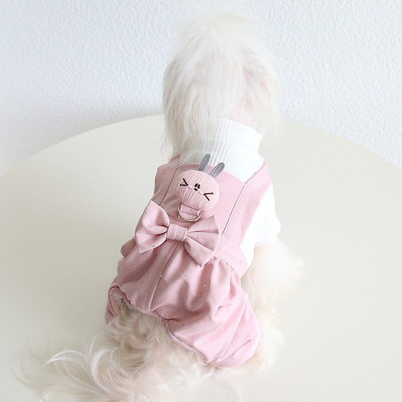 Ružové ramienka, oblečenie pre psov, retro flísové, hrubé, pre malých psov, oblečenie pre šteniatka, zimné, teplé, kórejské, módne, pre páry, kawaii, domáce zvieratá