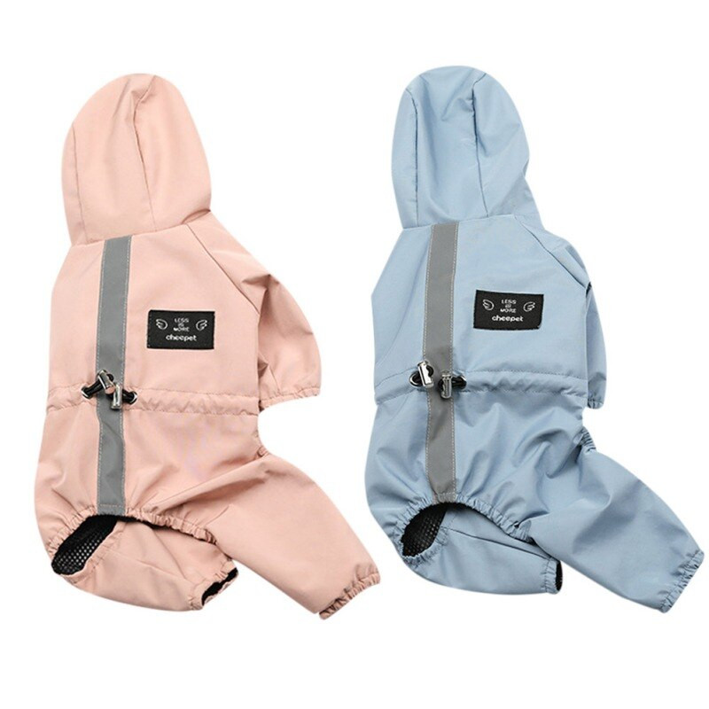 Koerte kapuutsid Vihmamantel Veekindel helkur Moejope Vihmamantel Slicker Jumpsuit riided Kombinesoon lemmikloomadele Prantsuse buldog
