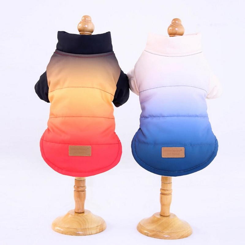 Šunų striukė Buldogo drabužiai Neperšlampami terminiai dvikojų Čihuahua prancūziškų meškiukų reikmenys