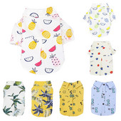 Suvine koerakassisärk Lemmikloomakoerte trükitud riided hingav T-särk väikesele keskmisele suurele koerakassi kutsikale, hubased rõivatarvikud