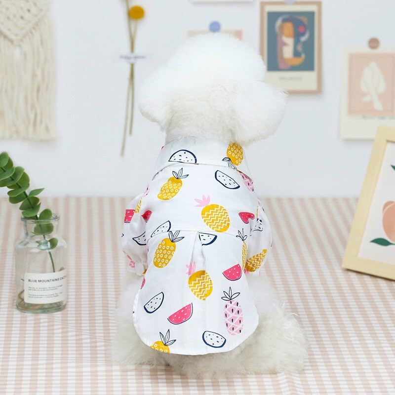 Suvine koerakassisärk Lemmikloomakoerte trükitud riided hingav T-särk väikesele keskmisele suurele koerakassi kutsikale, hubased rõivatarvikud